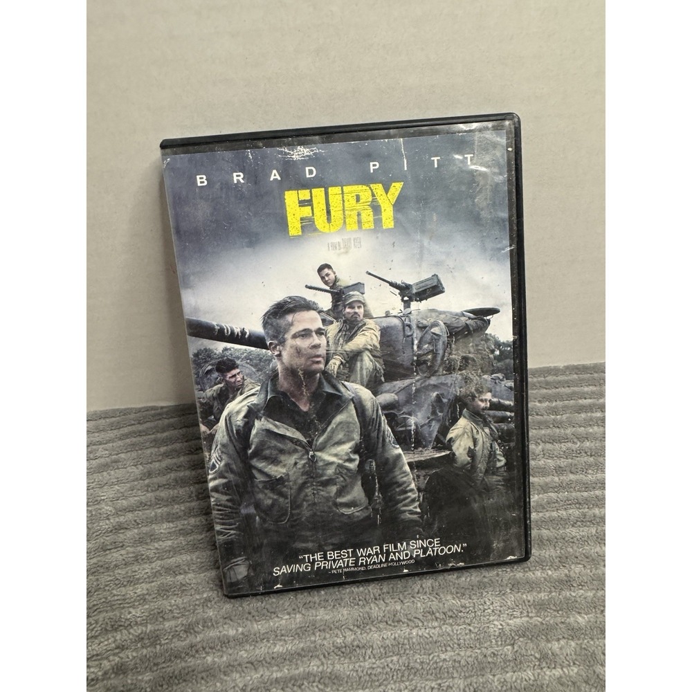 Fury DVD 2014 Brad Pitt War Military Heroic Army R